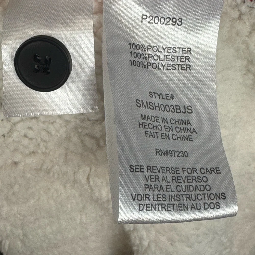 Steve Madden Buffalo Fleece Jacket - Red/White Plaid - Women’s Size Large‎ - Picture 5 of 6